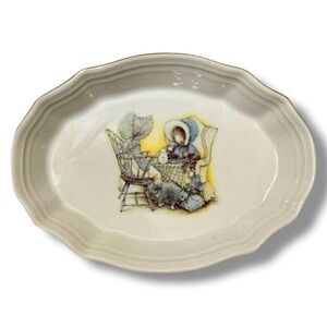 Vintage Holly Hobbie Genuine Porcelain Small Trinket Dish